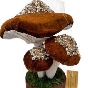7" Bejeweled Mushroom Patch Ornament Wreath Attachment